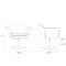 Manhattan Comfort Voyager Swivel Adjustable Accent Chair in Orange and Brushed Metal AC051-OR - alternate 3